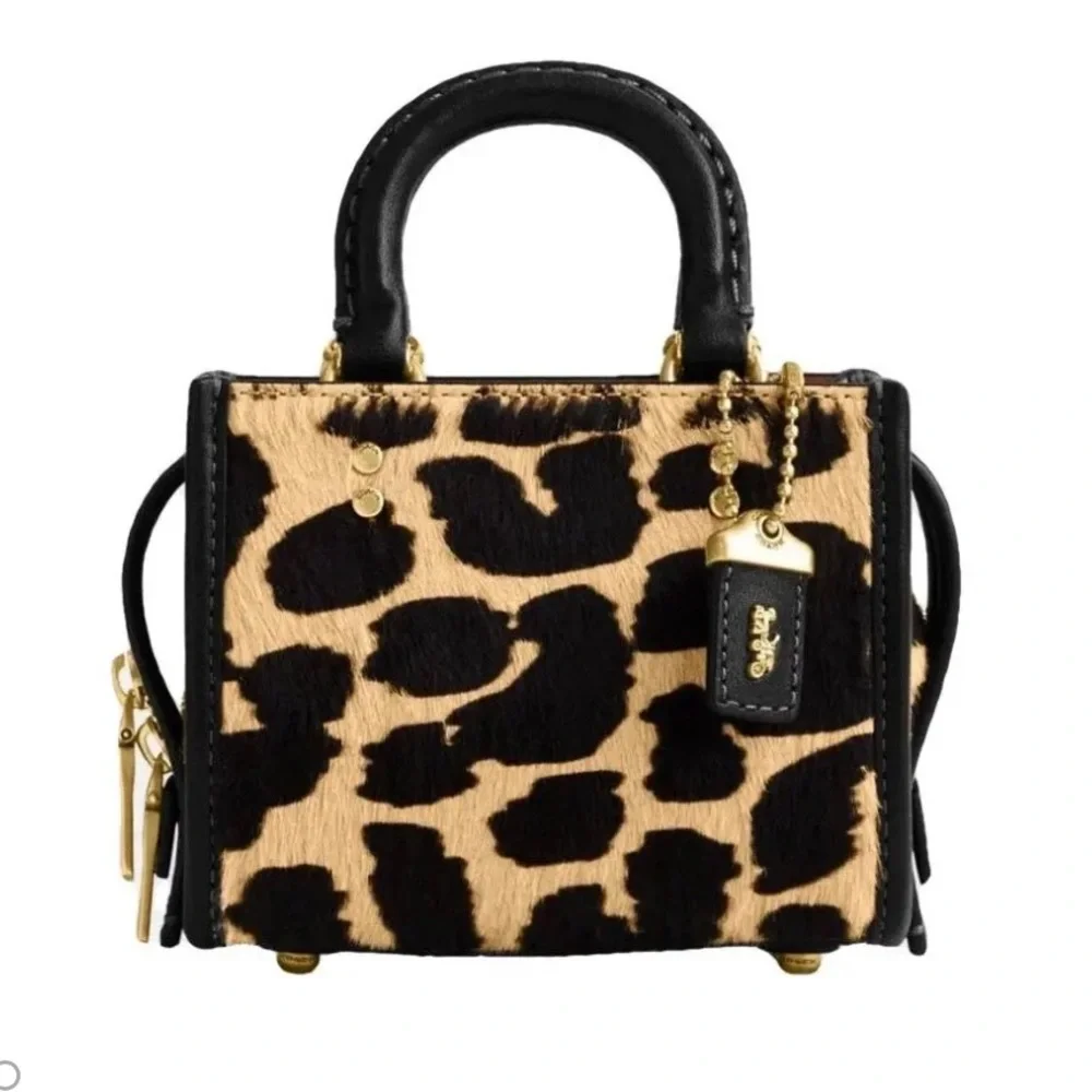 Coach Rogue Hair-calf With Leopard Print Bag - Picture 2 of 7